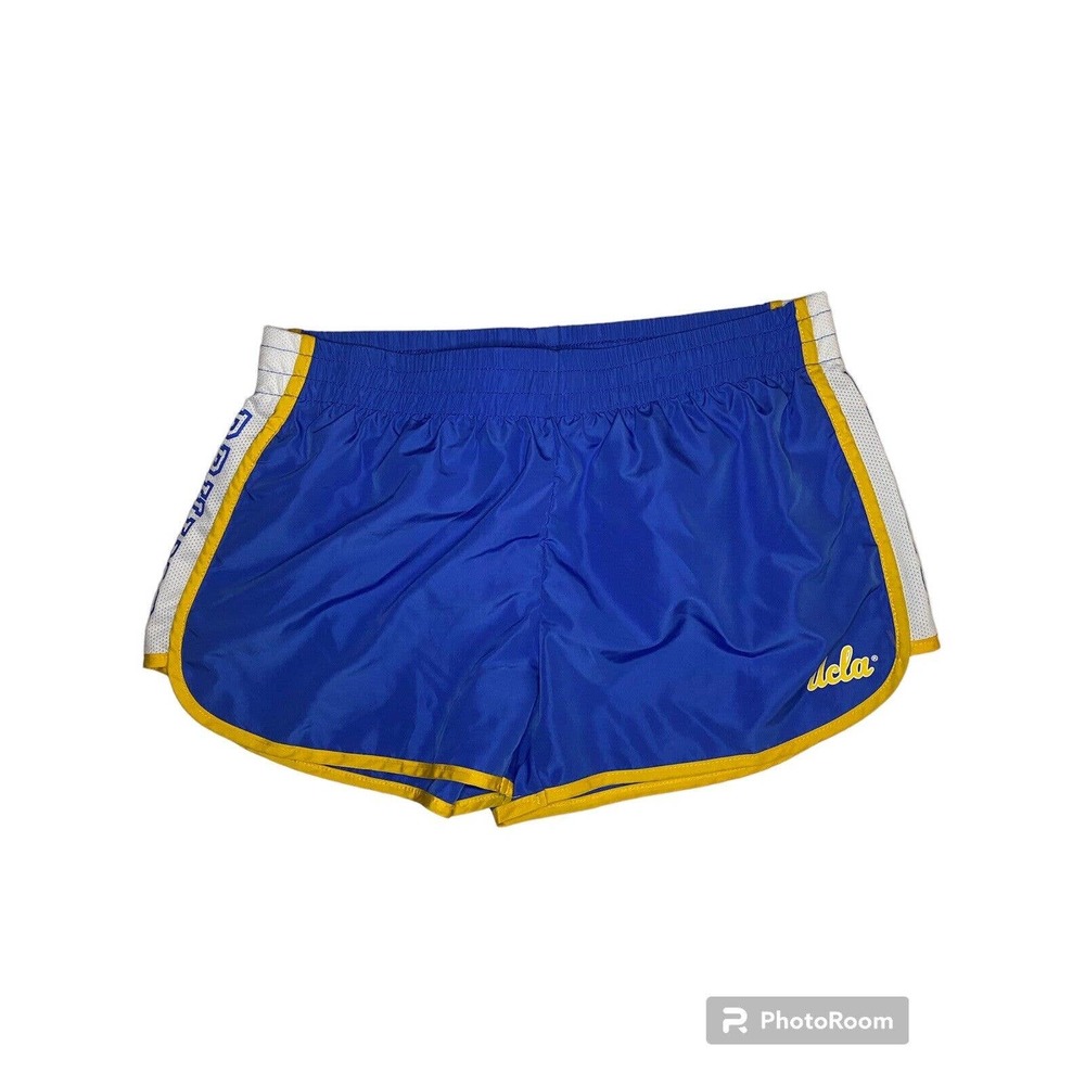 Women's UCLA Running Shorts Size XL Cross Country Track Blue Yellow